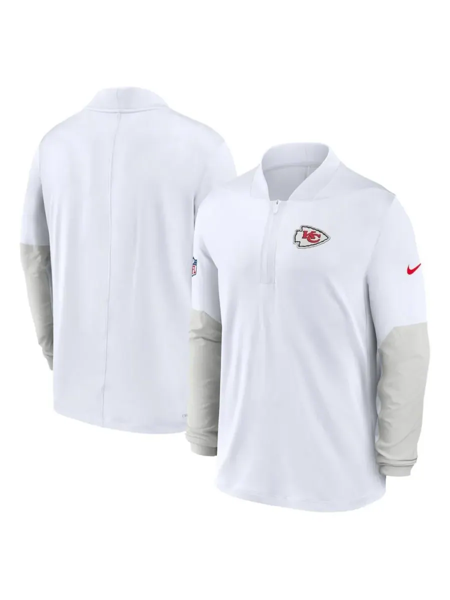 Nike Мужская белая толстовка Kansas City Chiefs Sideline Feel The Pressure Performance с — изображение 4 из 5, белый