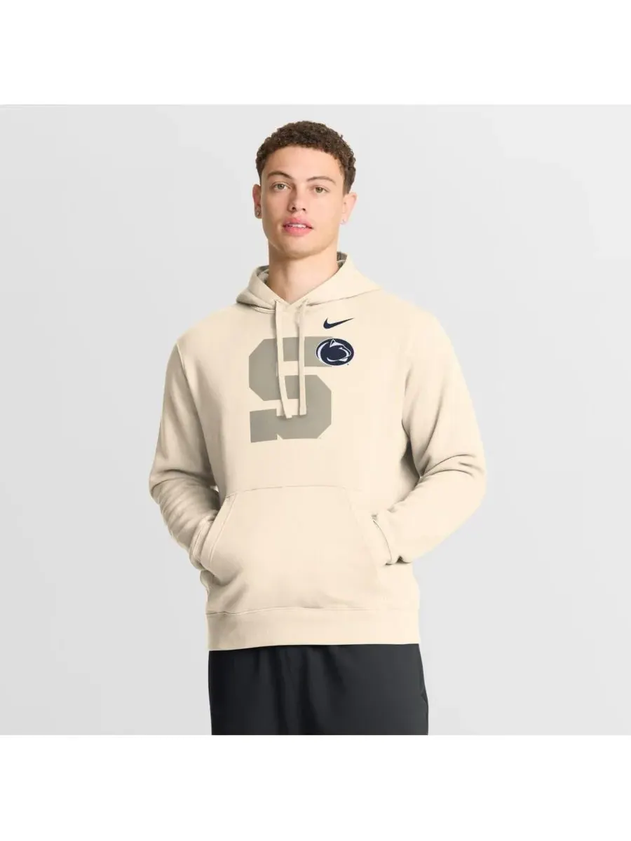 Nike Мужская кремовая толстовка Penn State Nittany Lions Campus Shadow — изображение 1 из 5, бежевый