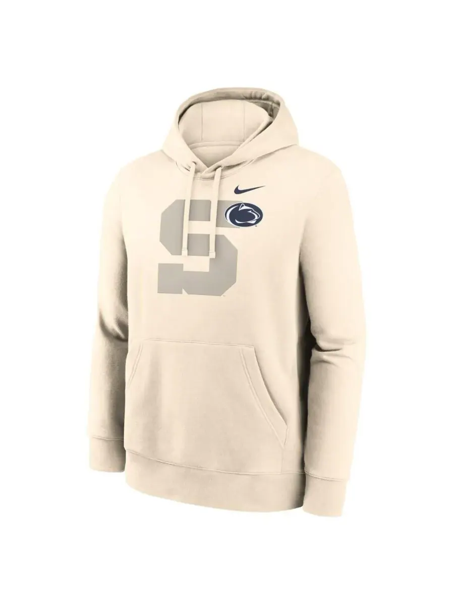 Nike Мужская кремовая толстовка Penn State Nittany Lions Campus Shadow — изображение 4 из 5, бежевый
