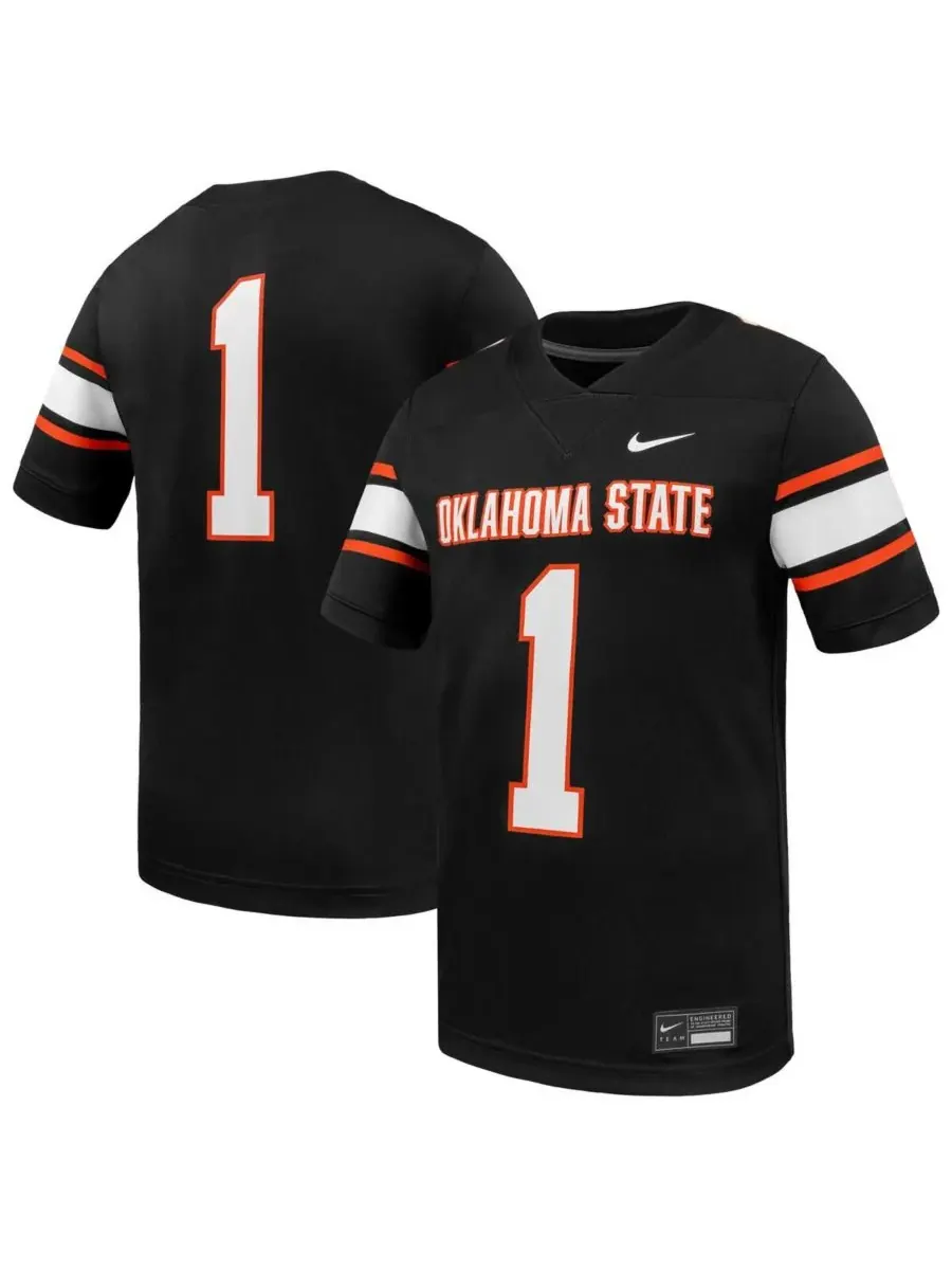 Nike Мужская черная реплика игровой майки Oklahoma State Cowboys Untouchable — изображение 1 из 3, черный