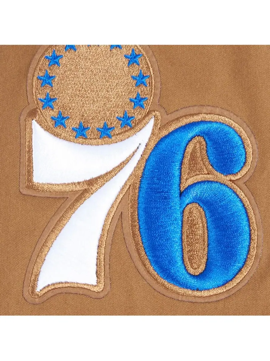 Pro Standard Мужская коричневая куртка на молнии Philadelphia 76ers Paint The City — изображение 2 из 5, коричневый