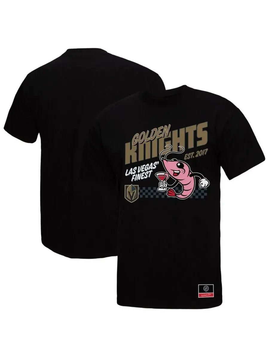 Mitchell & Ness Мужская черная футболка Vegas Golden Knights с изображением местной еды — изображение 1 из 3, черный