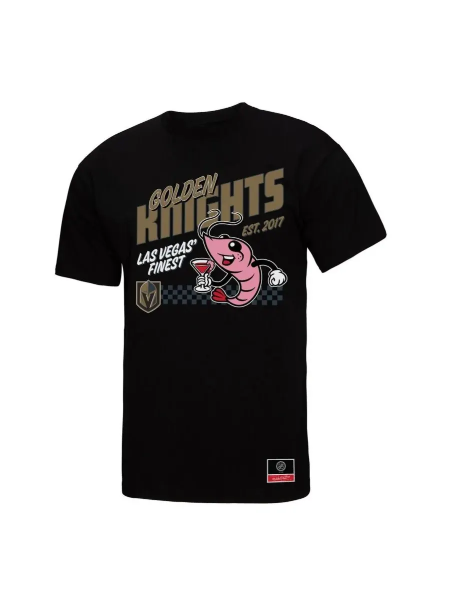 Mitchell & Ness Мужская черная футболка Vegas Golden Knights с изображением местной еды — изображение 3 из 3, черный