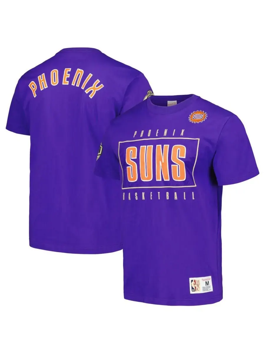 Mitchell & Ness Мужская фиолетовая футболка Phoenix Suns Hardwood Classics Team OG 2.0 Premium — изображение 1 из 4