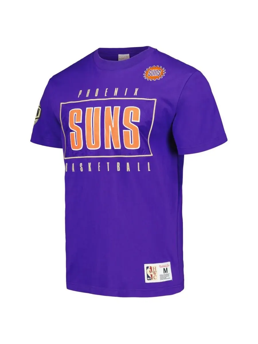 Mitchell & Ness Мужская фиолетовая футболка Phoenix Suns Hardwood Classics Team OG 2.0 Premium — изображение 2 из 4