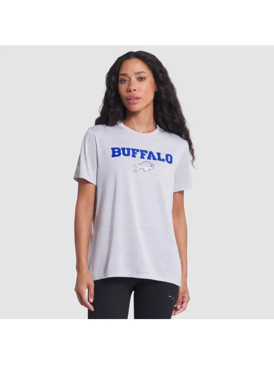 Nike Женская белая футболка Buffalo Bills из коллекции Rivalries 2025 года Sideline Velocity Dri-FIT — изображение 1 из 5