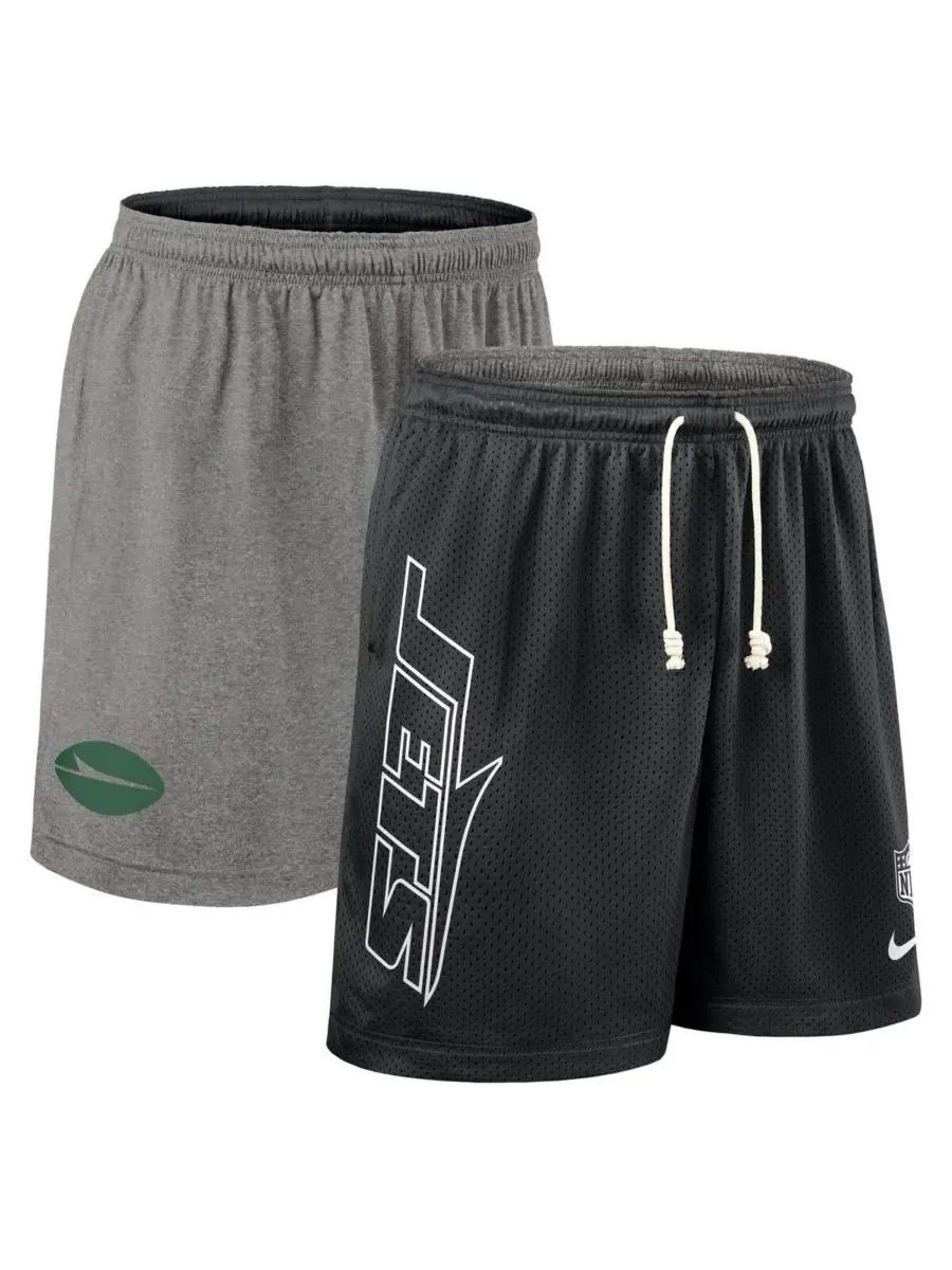 Nike Мужские черные двусторонние спортивные шорты New York Jets Sideline