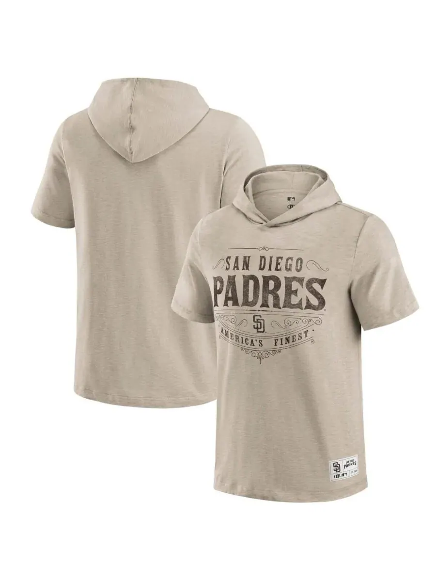 Fanatics Мужская футболка с капюшоном Darius Rucker Collection San Diego Padres бежевого цвета — изображение 1 из 3, бежевый