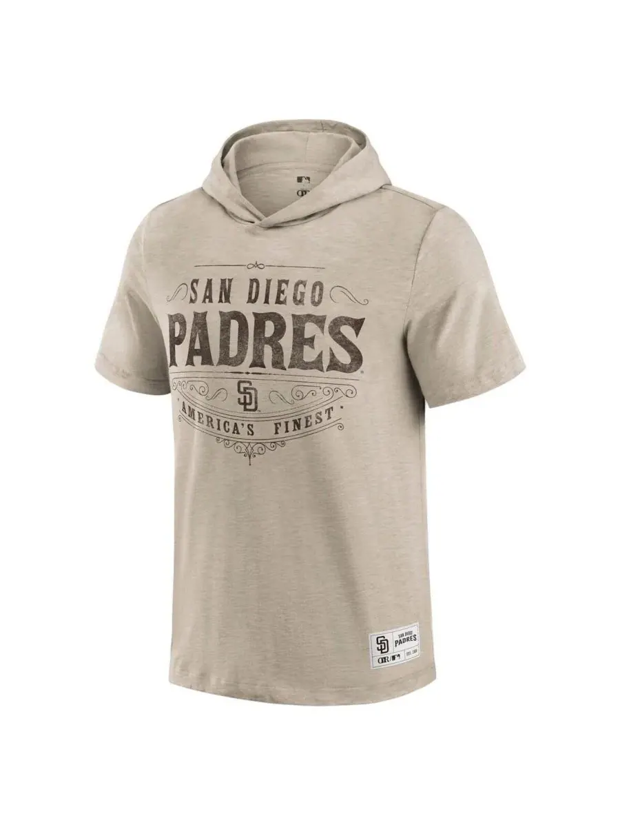 Fanatics Мужская футболка с капюшоном Darius Rucker Collection San Diego Padres бежевого цвета — изображение 3 из 3, бежевый