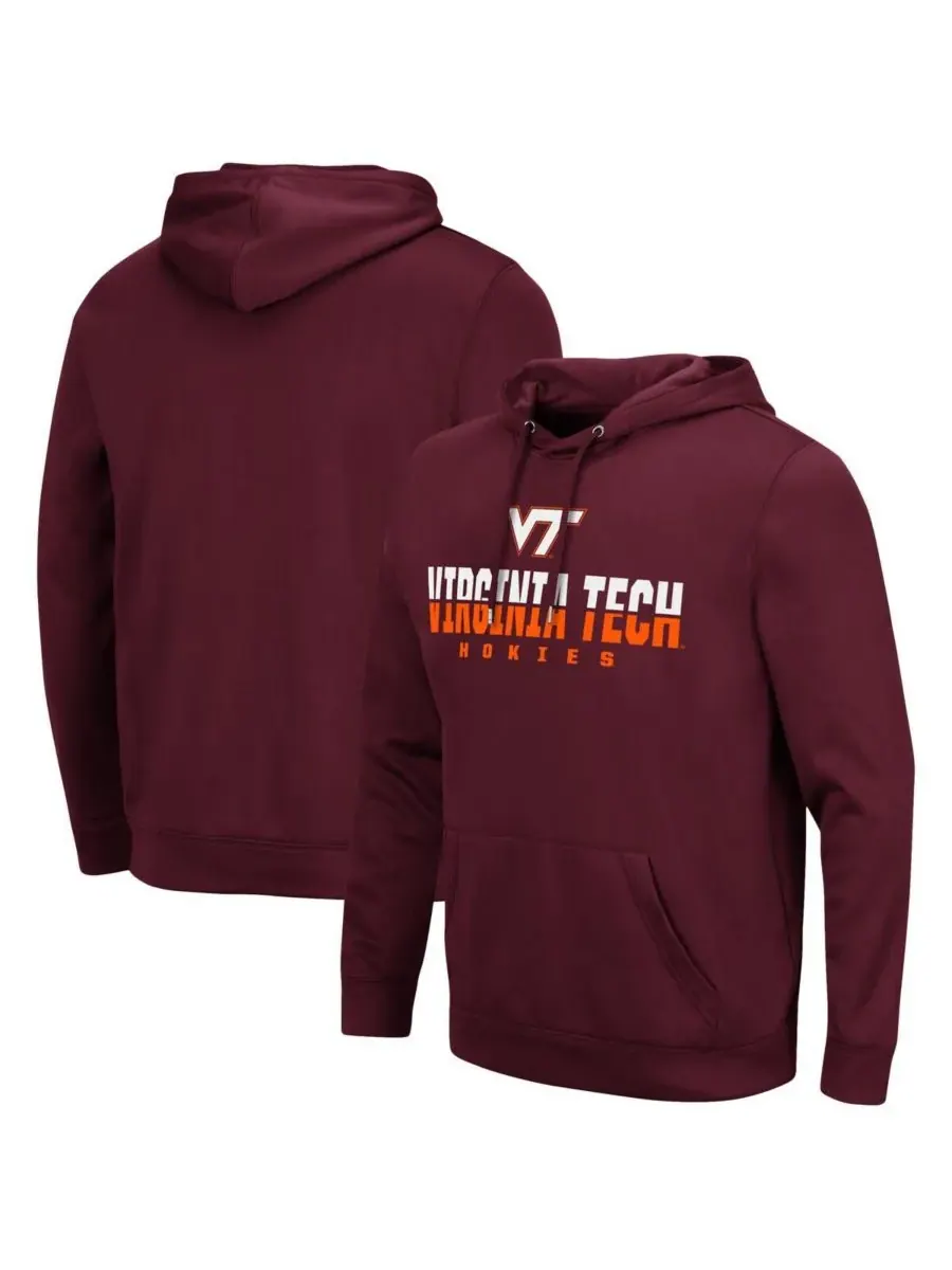 Colosseum Мужская бордовая толстовка с капюшоном Virginia Tech Hokies Lantern — изображение 1 из 3, коричневый