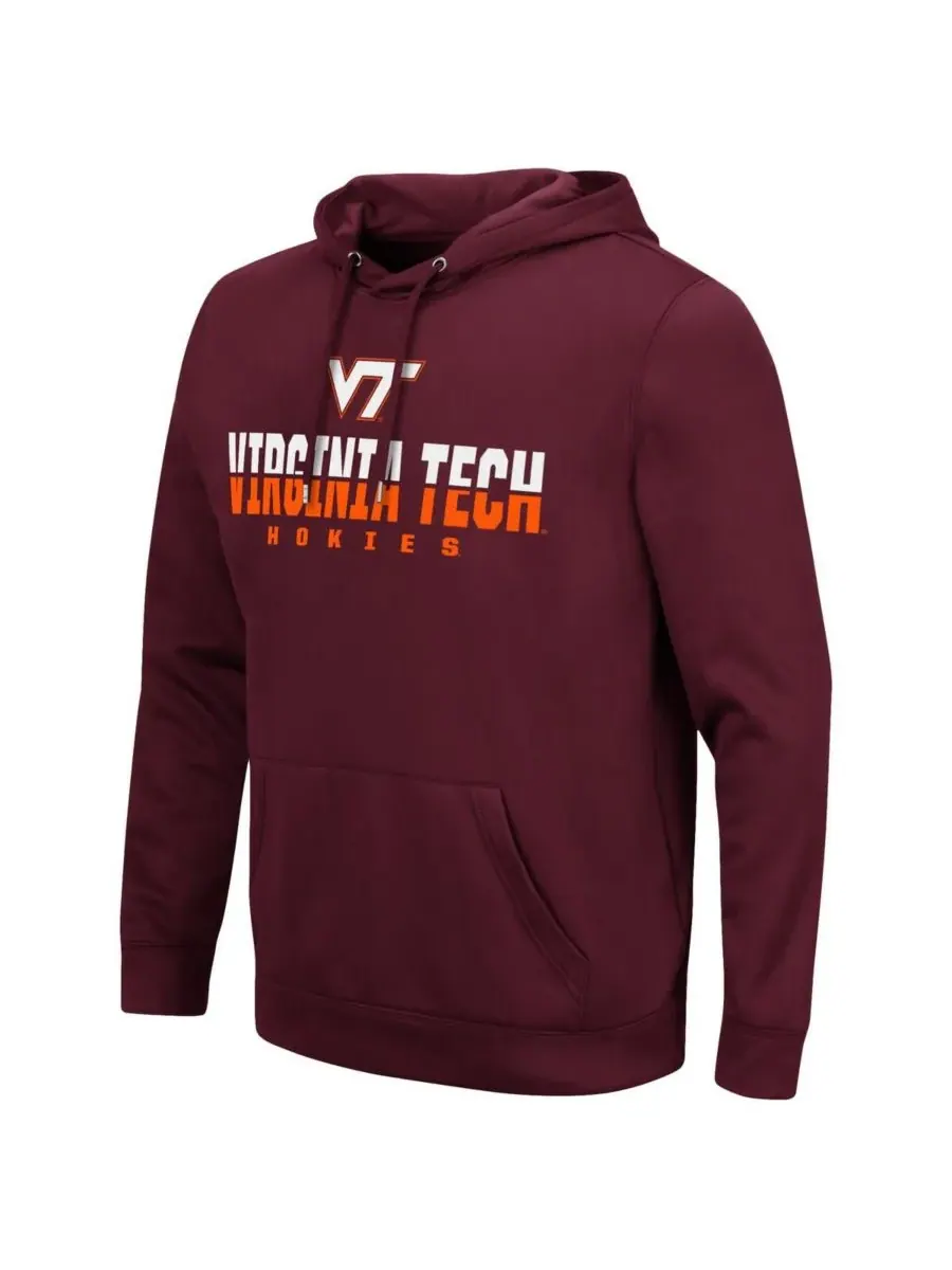 Colosseum Мужская бордовая толстовка с капюшоном Virginia Tech Hokies Lantern — изображение 2 из 3, коричневый