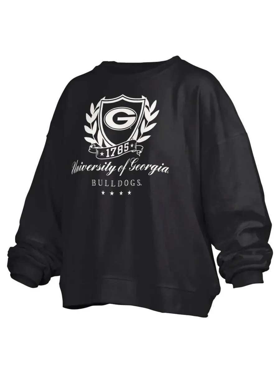 Pressbox Женская черная толстовка-пуловер Georgia Bulldogs Big Aug Script Janice Oversized — изображение 3 из 3, черный