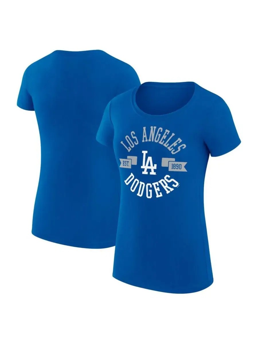 Женская футболка Royal Los Angeles Dodgers City Graphic Fitted T-shirt G-III 4Her by Carl Banks — изображение 1 из 3