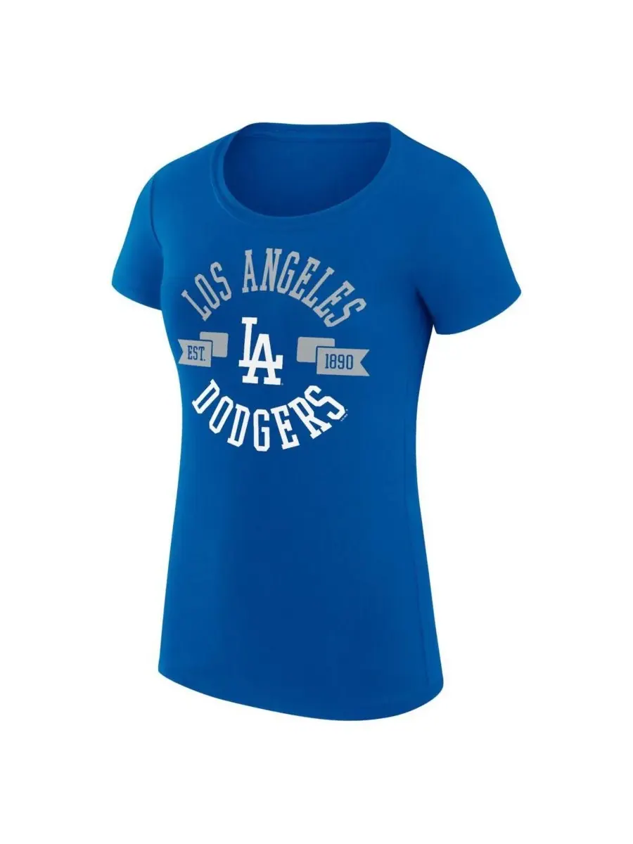 Женская футболка Royal Los Angeles Dodgers City Graphic Fitted T-shirt G-III 4Her by Carl Banks — изображение 2 из 3