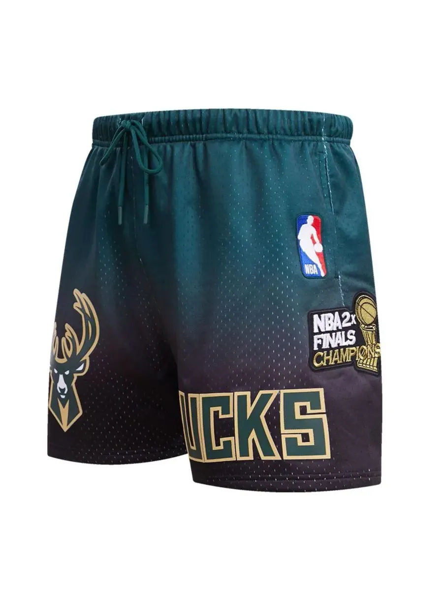 Pro Standard Мужские сетчатые шорты Milwaukee Bucks фиолетового — изображение 2 из 4, фиолетовый зеленый