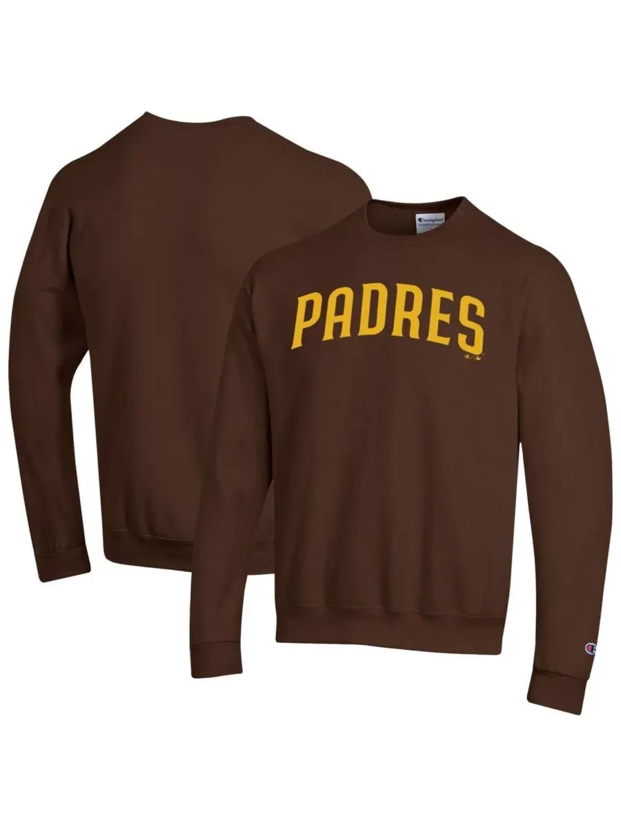 Мужская коричневая толстовка с логотипом San Diego Padres Powerblend Champion — изображение 1 из 3, коричневый