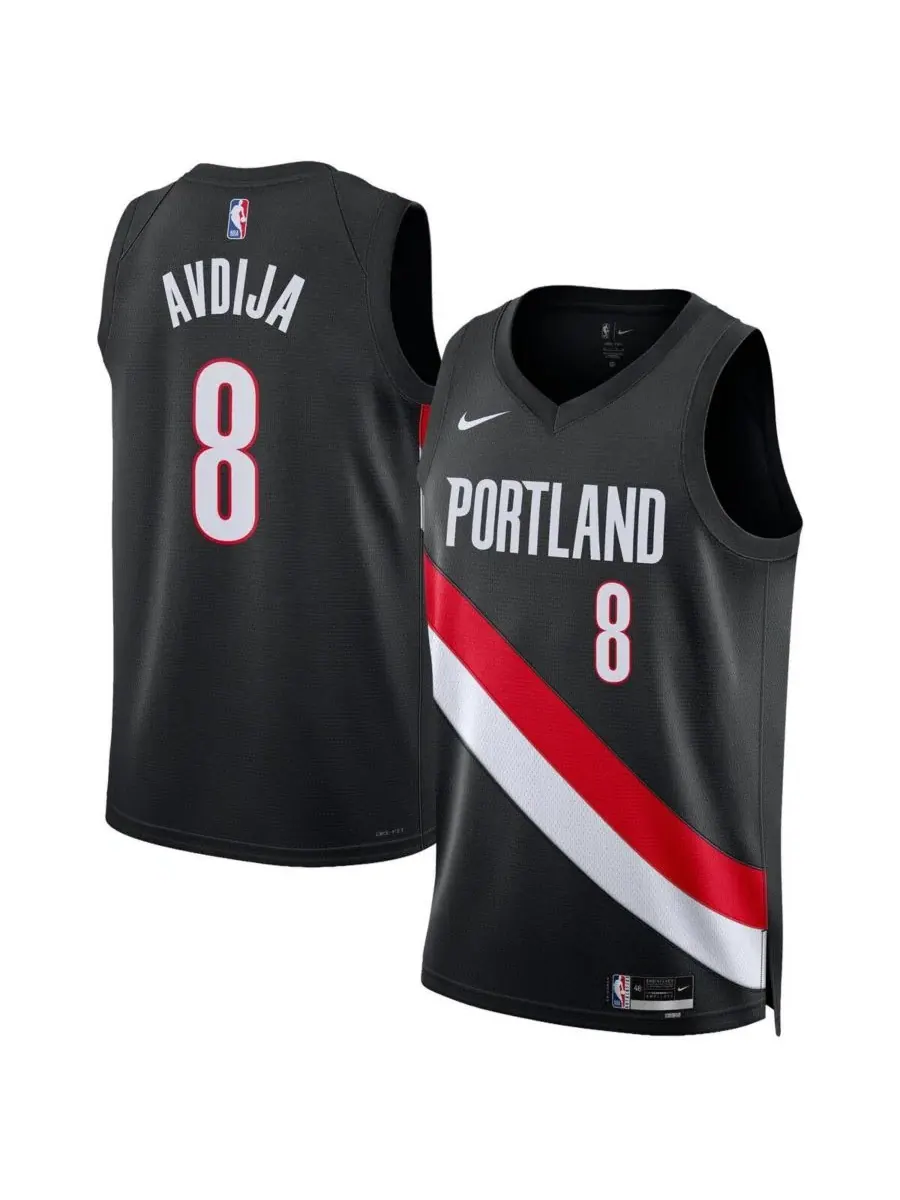 Мужская и женская черная футболка Deni Avdija Portland Trail Blazers Swingman Jersey - Icon Edition — изображение 1 из 3