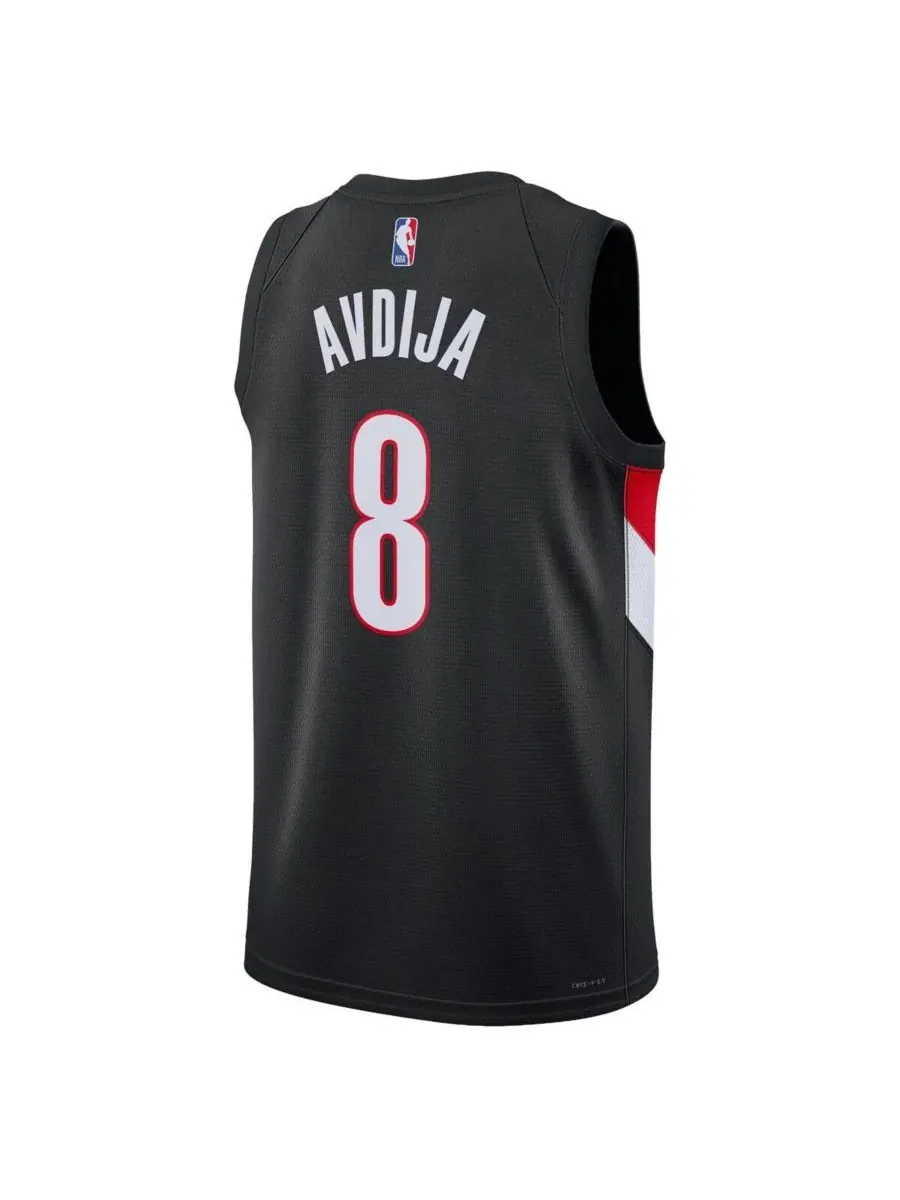 Мужская и женская черная футболка Deni Avdija Portland Trail Blazers Swingman Jersey - Icon Edition — изображение 3 из 3