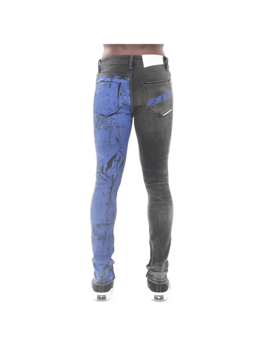 Мужские джинсы Strat Super Skinny Fit с эффектом мятой ткани Hvman Chosen To Prevail X Cult — изображение 3 из 4