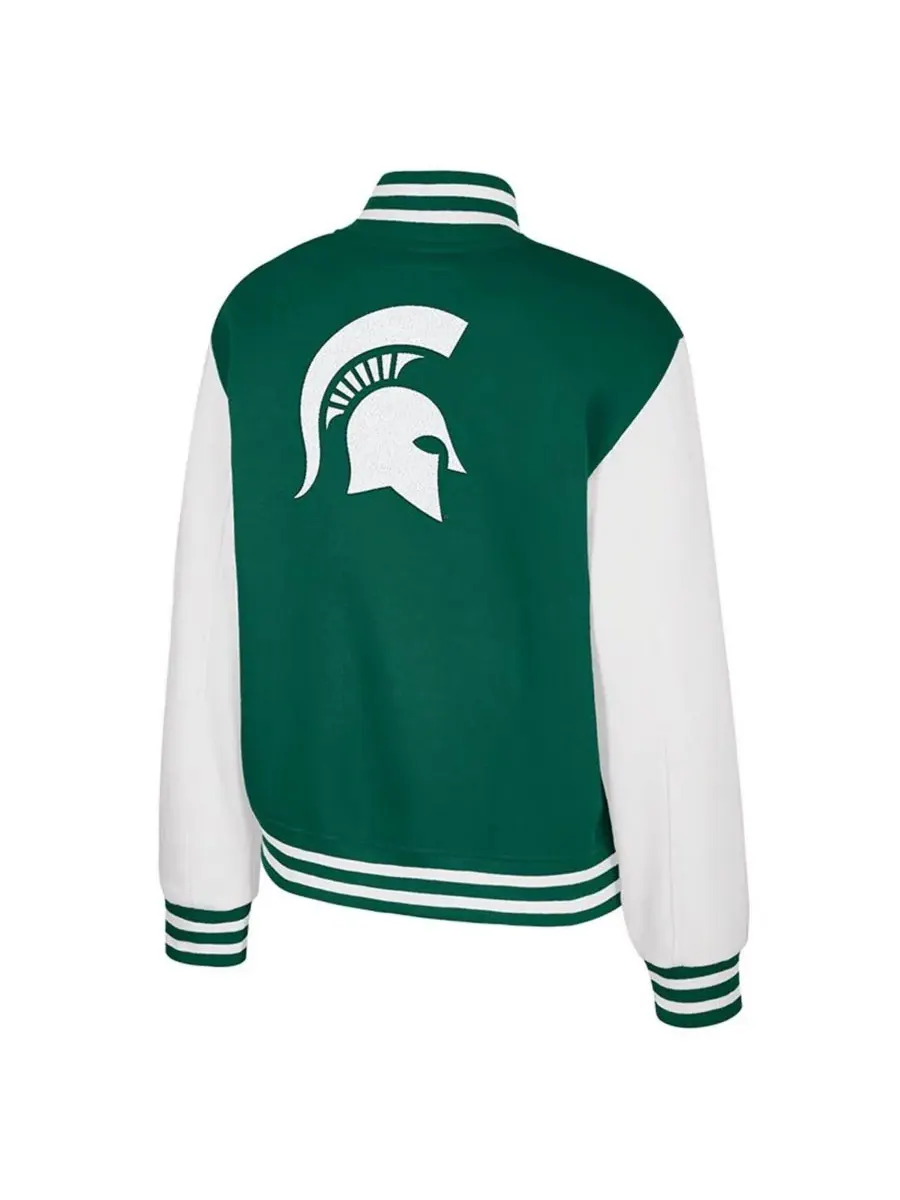 Colosseum Женская зеленая флисовая куртка Michigan State Spartans "Французский багет" с застежкой — изображение 3 из 3
