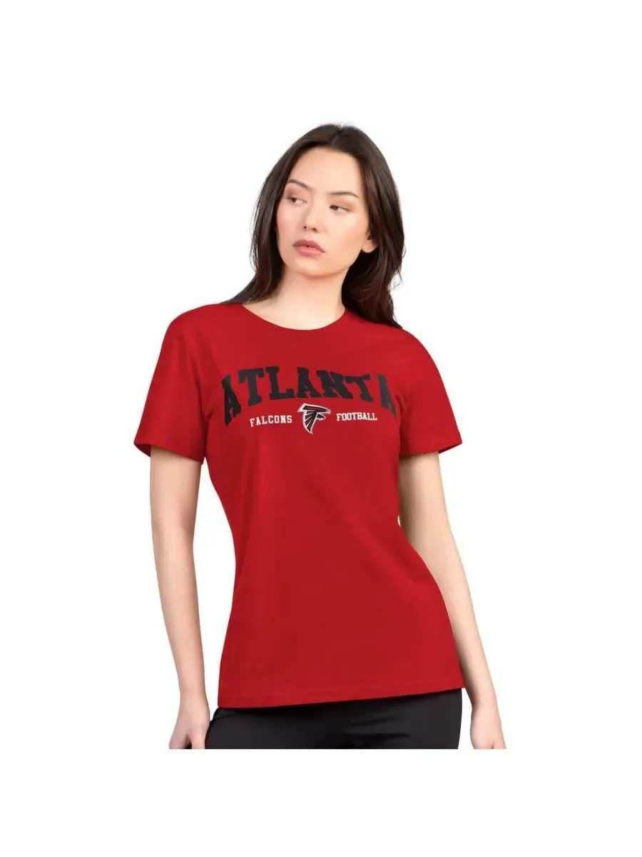 G-III 4Her by Carl Banks Женская красная футболка Atlanta Falcons Super-Slim Lightweight Winning — изображение 1 из 2