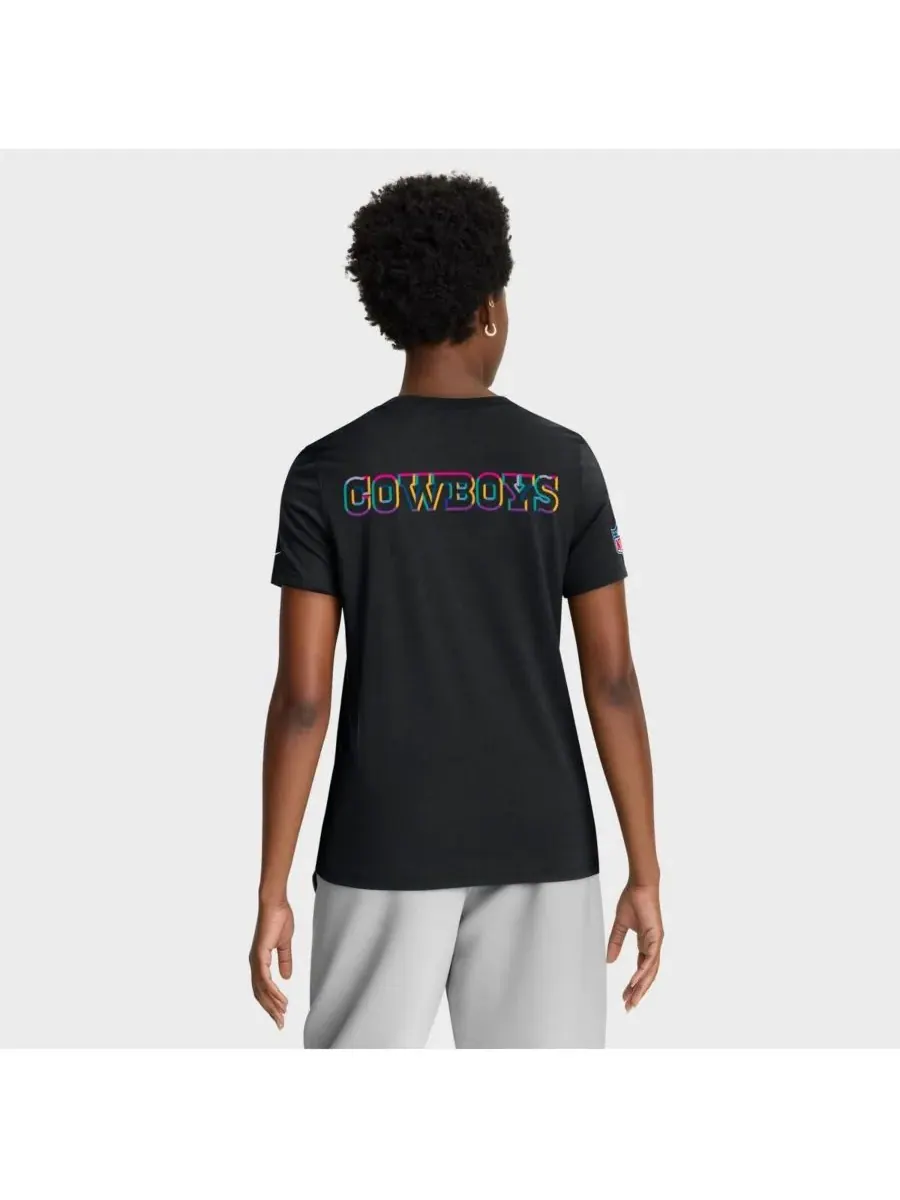 Nike Женская черная футболка Dallas Cowboys 2025 NFL Crucial Catch Tri-Blend Dri-FIT — изображение 2 из 5, черный