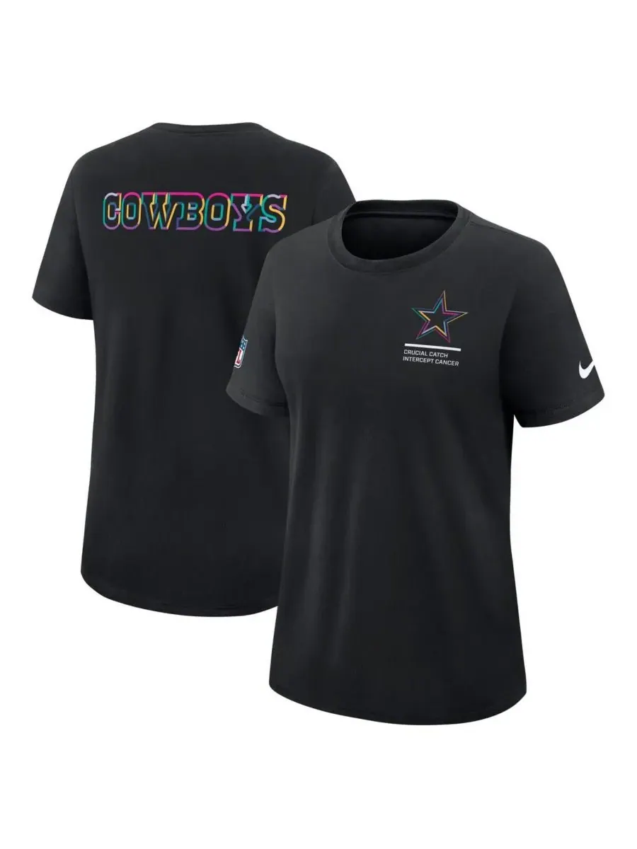 Nike Женская черная футболка Dallas Cowboys 2025 NFL Crucial Catch Tri-Blend Dri-FIT — изображение 4 из 5, черный