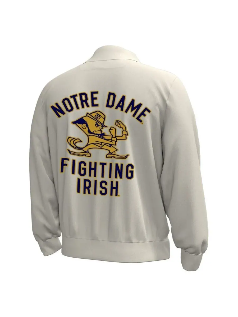 Мужская флисовая куртка Under Armor Stone Notre Dame Fighting Irish Gameday Icon с застежкой на — изображение 2 из 3, серый