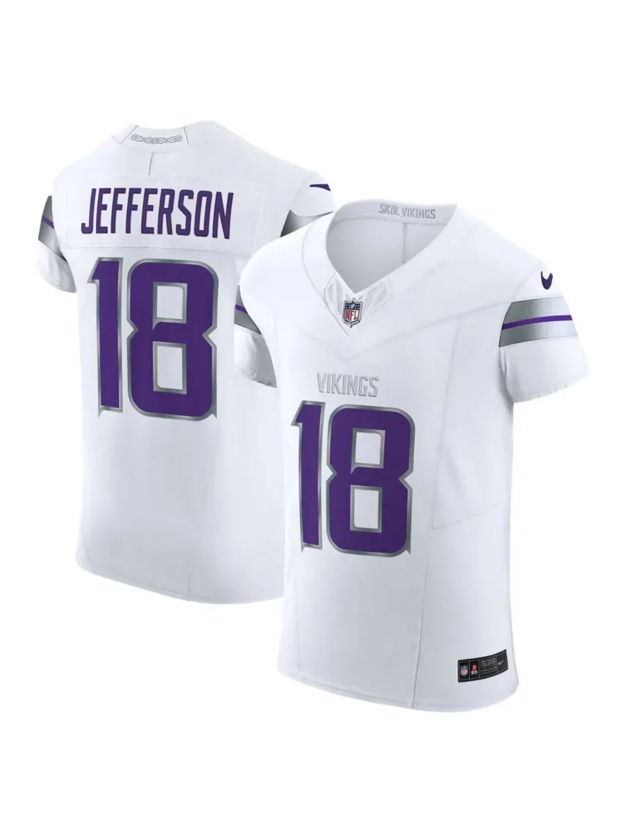 Nike Мужская белая футболка Джастина Джефферсона Minnesota Vikings Alternate Vapor FUSE Elite — изображение 1 из 3, белый
