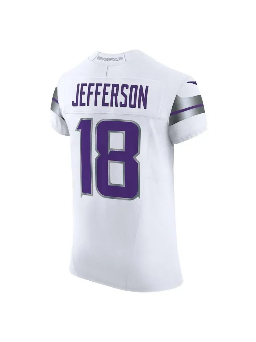 Nike Мужская белая футболка Джастина Джефферсона Minnesota Vikings Alternate Vapor FUSE Elite — изображение 2 из 3, белый