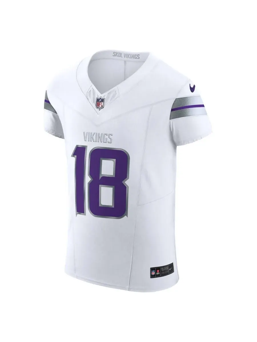 Nike Мужская белая футболка Джастина Джефферсона Minnesota Vikings Alternate Vapor FUSE Elite — изображение 3 из 3, белый