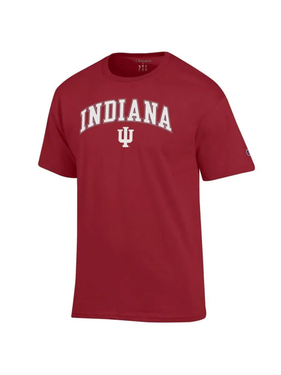 Champion Мужская футболка с логотипом команды Indiana Hoosiers цвета «багровый» — изображение 2 из 3, красный
