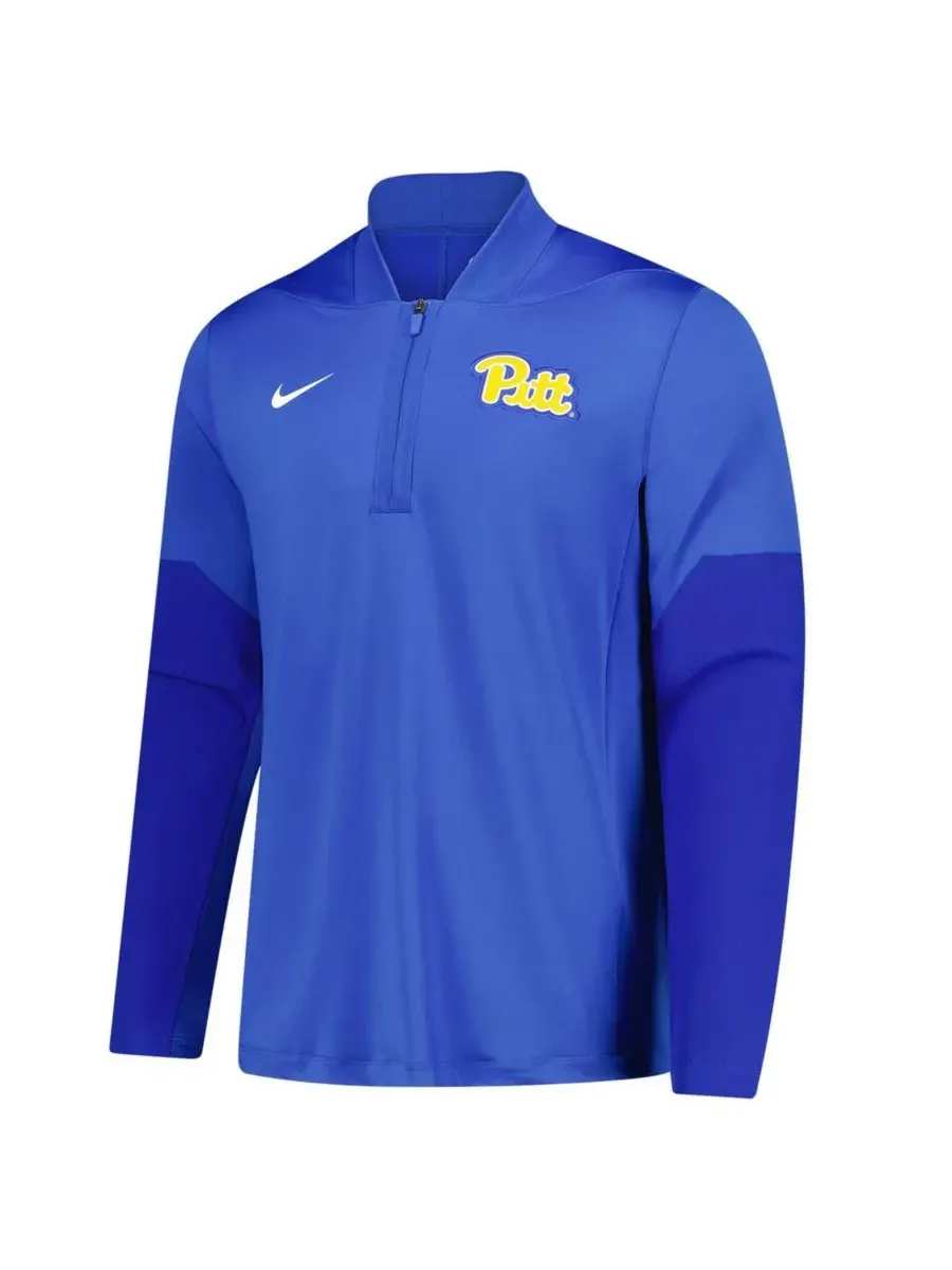 Мужская толстовка Royal Pitt Panthers Dri-FIT с застежкой-молнией до середины груди Nike — изображение 2 из 4, королевский