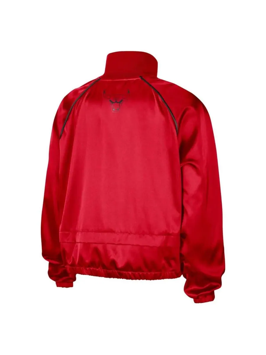 Nike Женская красная куртка Chicago Bulls Courtside Retro Fly с рукавами реглан и полной — изображение 3 из 4, красный