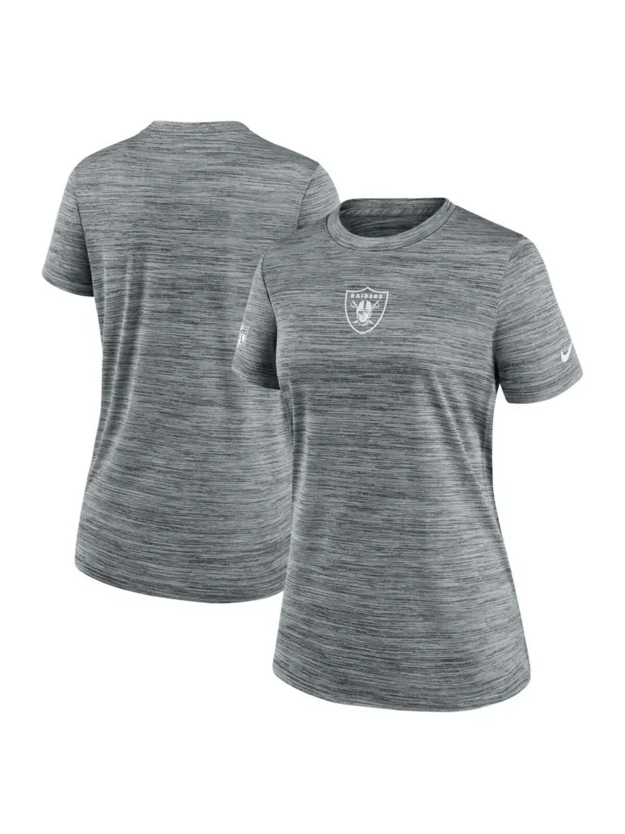 Nike Женская серая футболка Las Vegas Raiders Sideline Velocity Performance — изображение 1 из 3, серый