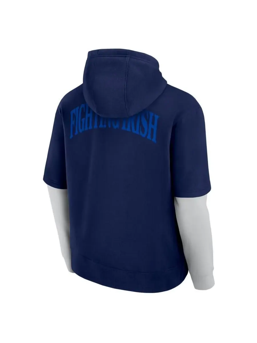 Fanatics Мужская темно-синяя толстовка с капюшоном Notre Dame Fighting Irish — изображение 3 из 3, темно-синий