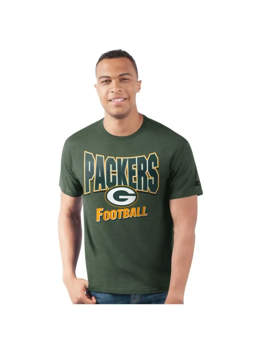Starter Мужская зеленая футболка Green Bay Packers Prime Time — изображение 1 из 2, зеленый