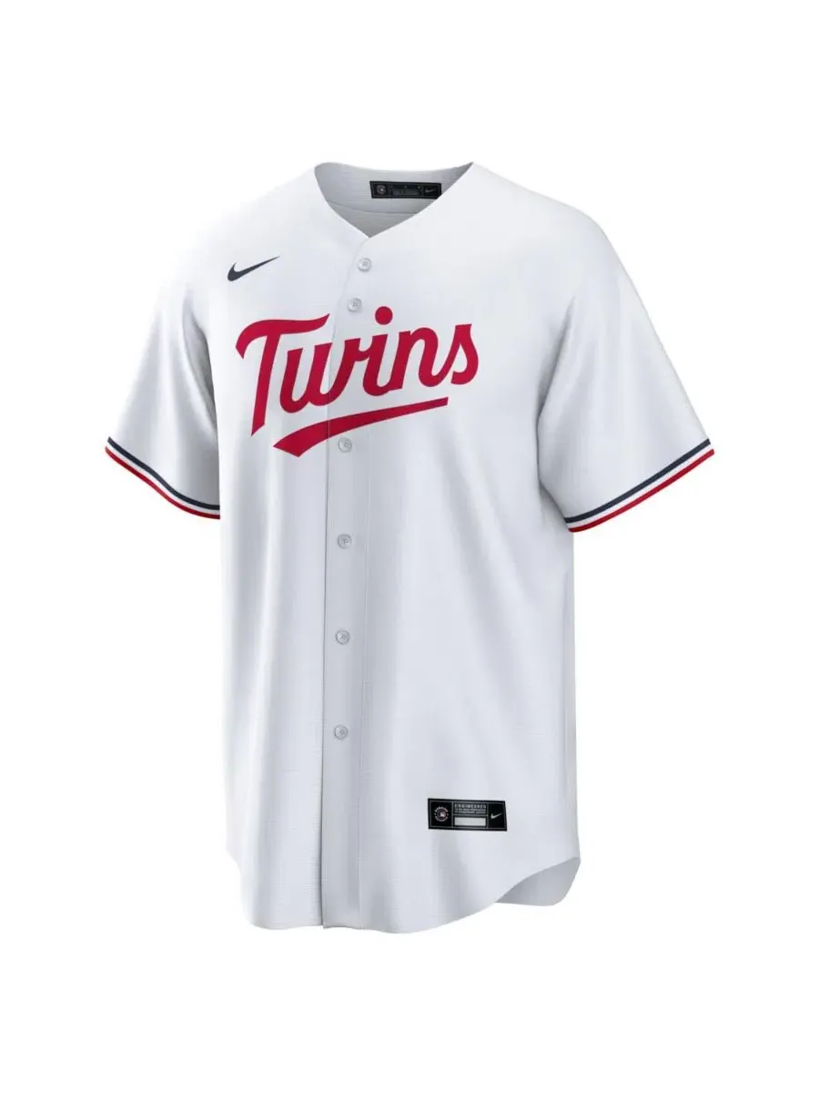 Мужская футболка-джерси Minnesota Twins Home Big & Tall Replica Nike — изображение 2 из 3, белый
