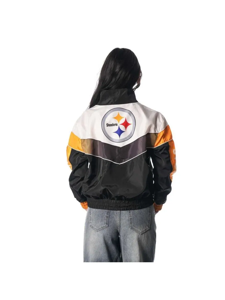 The Wild Collective Женская черная спортивная толстовка Pittsburgh Steelers с застежкой-молнией на — изображение 2 из 2