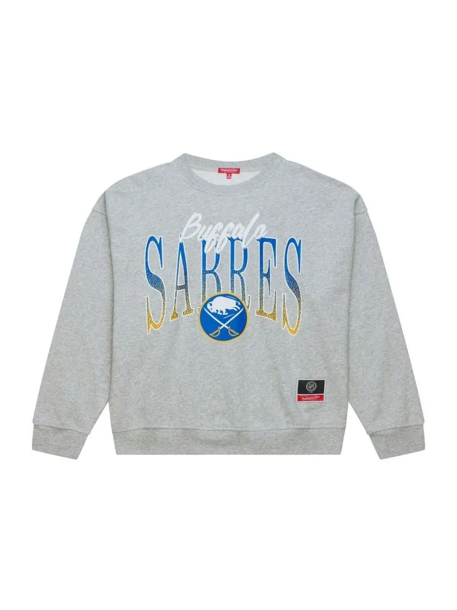Женский свитшот с принтом Hockey Night Buffalo Sabres — изображение 1 из 4, серый
