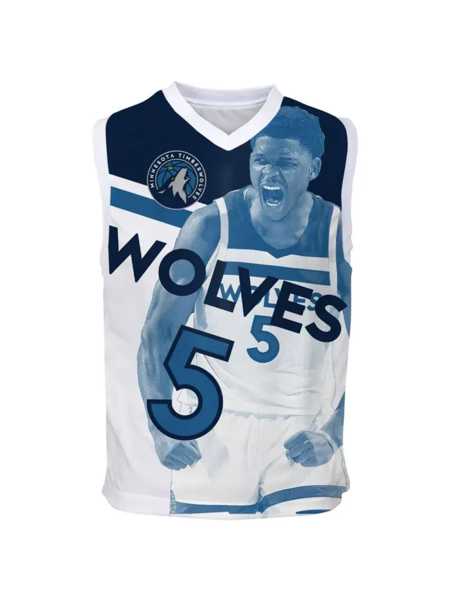 Футболка-джерси с принтом Anthony Edwards Hometown Fashion Jersey Outerstuff — изображение 2 из 2, синий