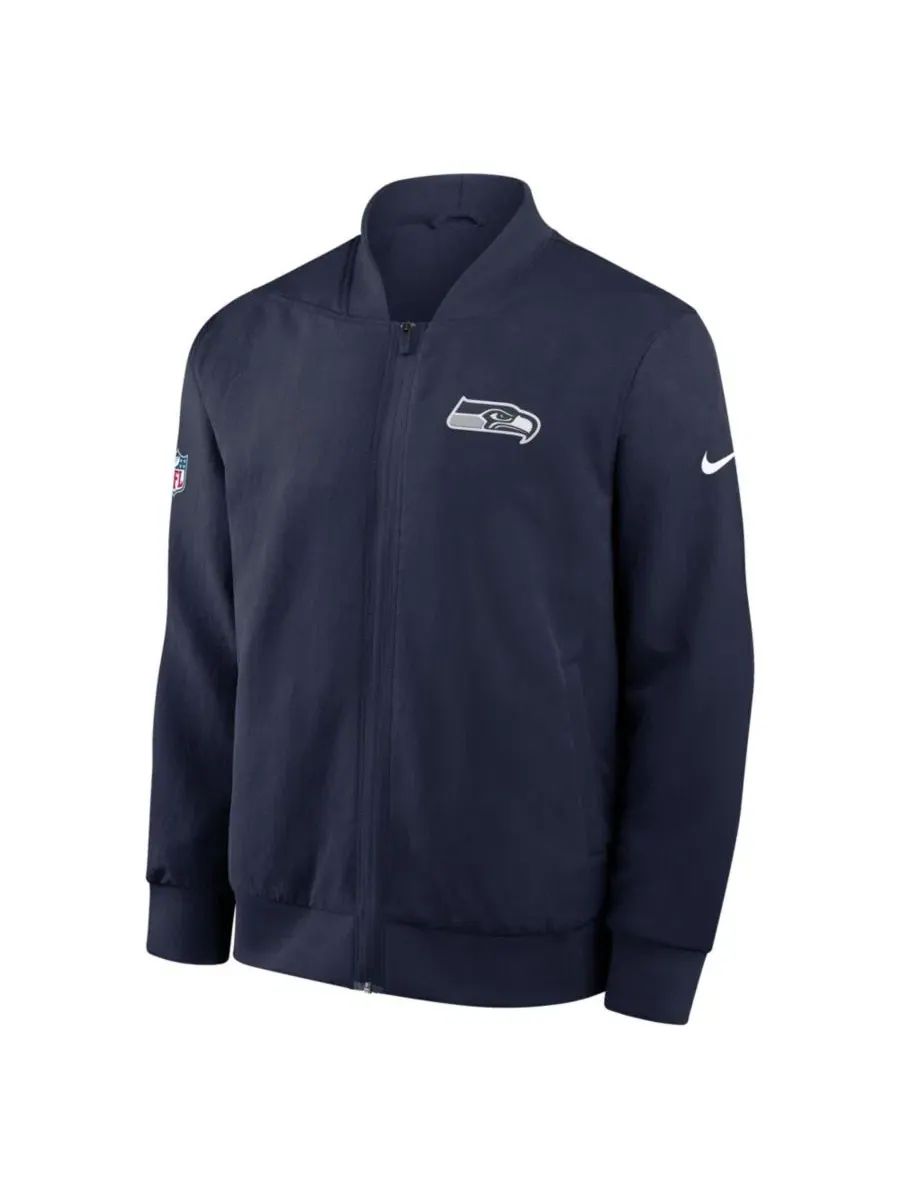 Бомбер Nike Seattle Seahawks Sideline Powerful Blocking — изображение 3 из 4, темно-синий