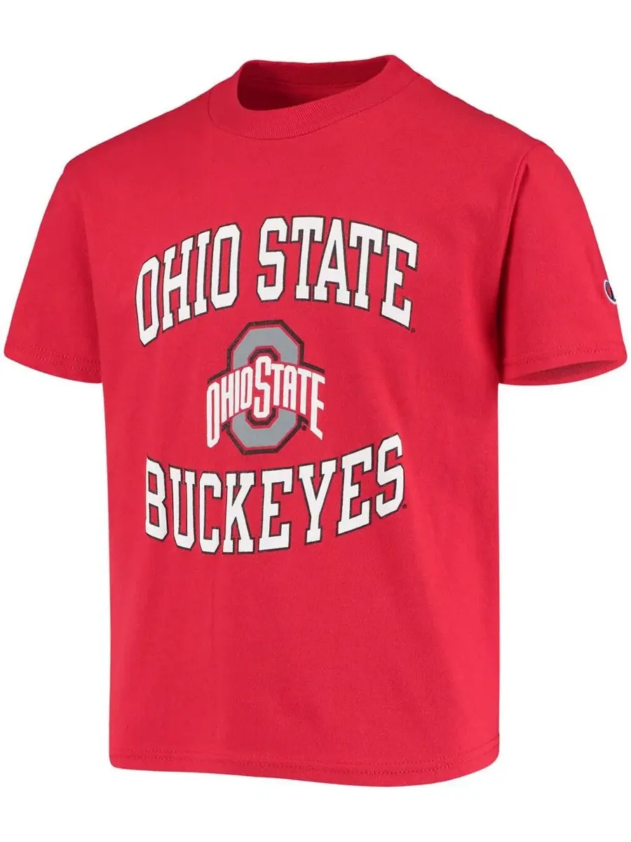 Футболка с принтом Circling Team Jersey Ohio State Buckeyes Champion — изображение 2 из 3, алый