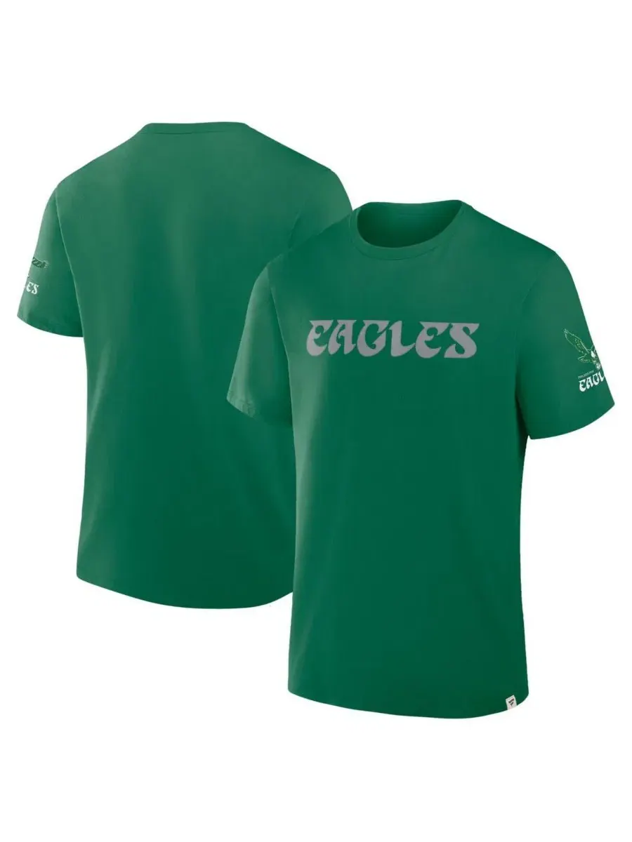 Футболка с винтажным принтом Philadelphia Eagles Elevated Classic Legacy Fanatics — изображение 1 из 3, зеленый