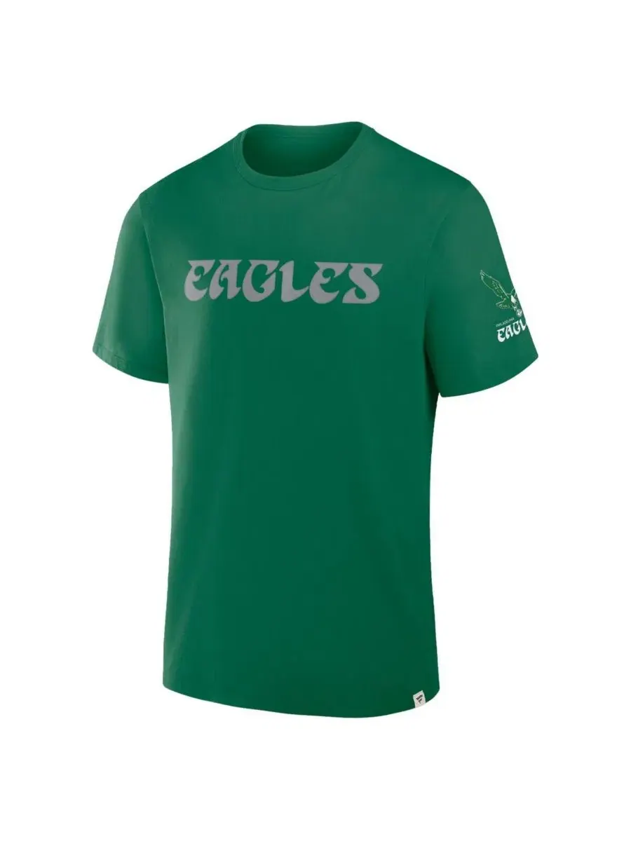Футболка с винтажным принтом Philadelphia Eagles Elevated Classic Legacy Fanatics — изображение 3 из 3, зеленый