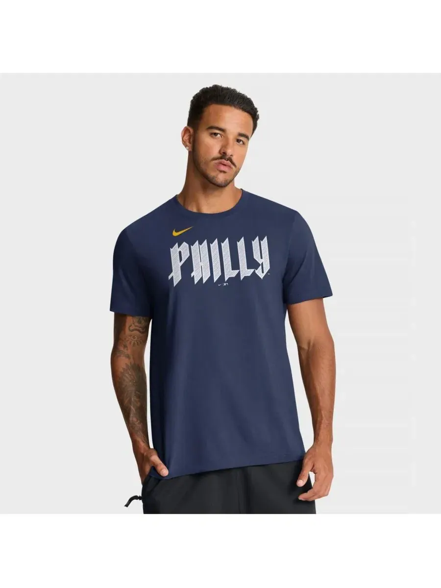 Футболка с коротким рукавом City Connect Philadelphia Phillies Nike — изображение 1 из 4, темно-синий