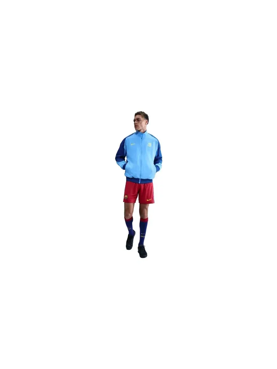 Мужская синяя куртка Barcelona Special Edition Strike Anthem на молнии из материала Dri-FIT Nike — изображение 1 из 4, синий