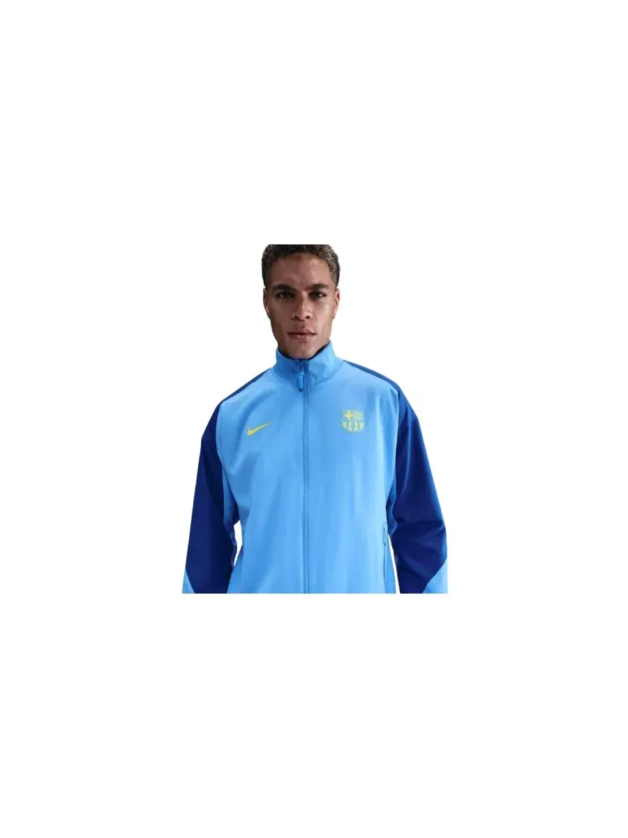Мужская синяя куртка Barcelona Special Edition Strike Anthem на молнии из материала Dri-FIT Nike — изображение 3 из 4, синий