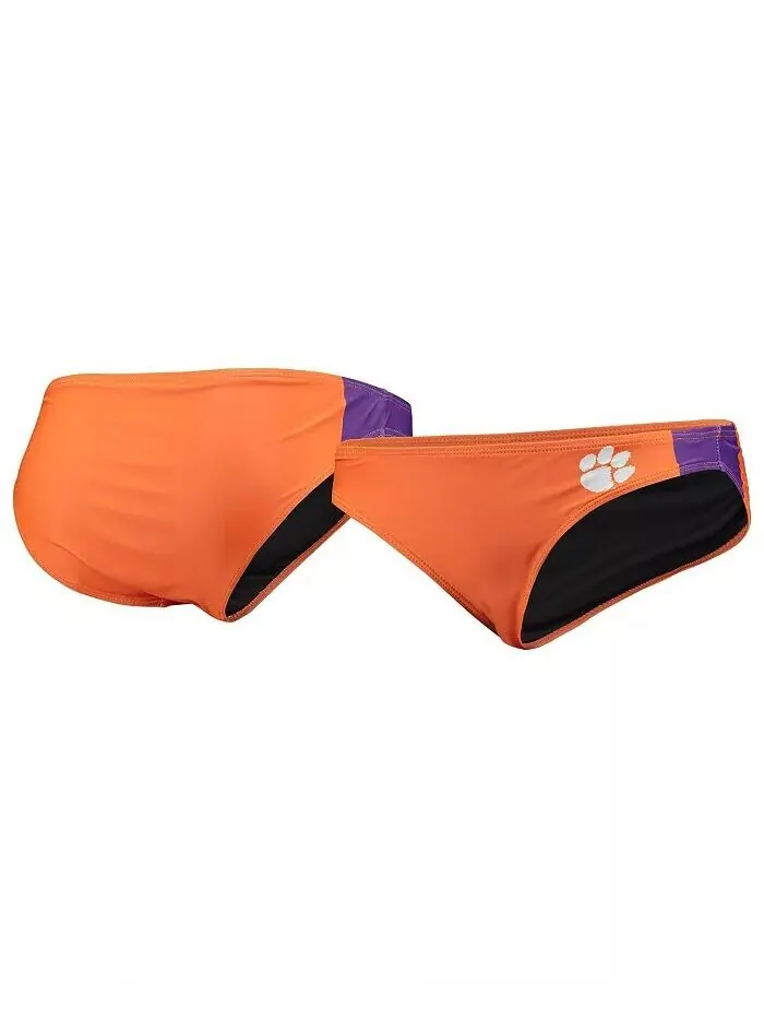 Женские оранжевые плавки бикини с надписью Clemson Tigers Foco — изображение 1 из 3