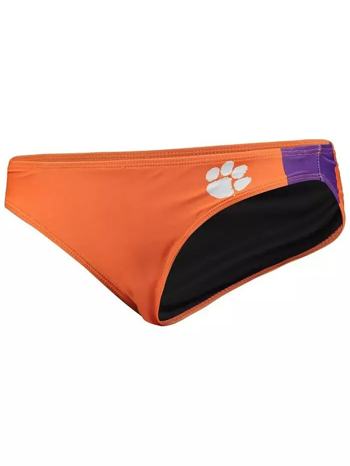 Женские оранжевые плавки бикини с надписью Clemson Tigers Foco — изображение 2 из 3